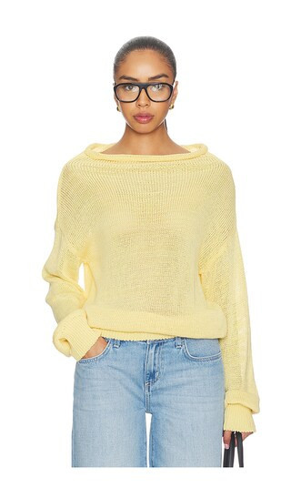 SEROYA Oro Knit Sweater in Yellow. - size S | Revolve Clothing (Global)