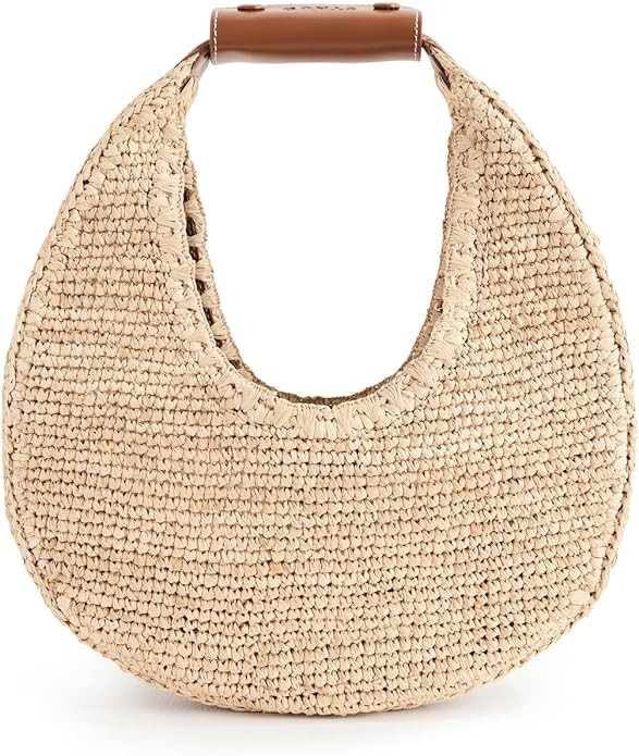 STAUD Women's Moon Raffia Tote Bag | Amazon (US)