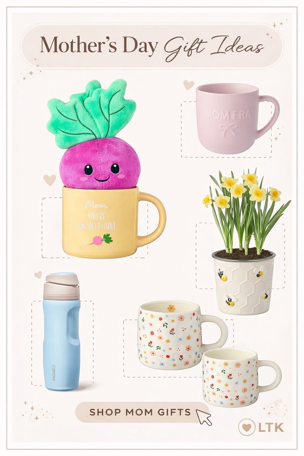 Mother’s Day gift ideas you can actually use 💐🤍

Obsessed with these cute + cozy finds — from the “un-beet-able” mug (how adorable 😭) to the prettiest spring planters and everyday cups. Perfect little gifts that feel thoughtful without being over the top! 
#LTKGiftGuide #MothersDayGifts #LTKFinds #CozyHome #GiftIdeas #SpringVibes

#LTKMothersDay #LTKmomlife #LTKSeasonal