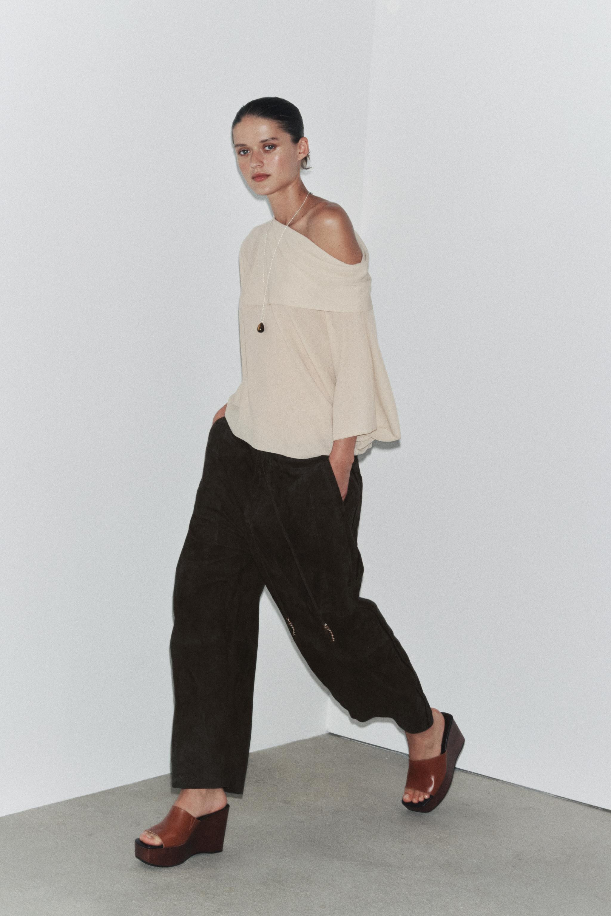 PLAIN KNIT LAYERED TOP | Zara UK