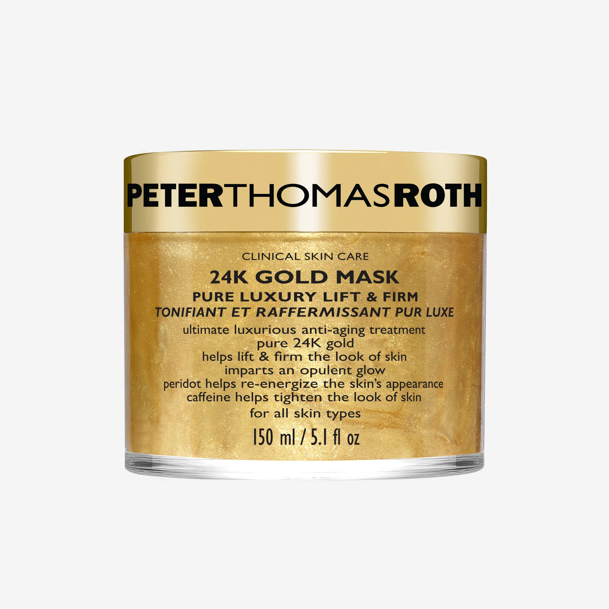 24K Gold Mask Pure Luxury Lift & Firm|150 ml / 5.0 fl oz | Peter Thomas Roth Labs