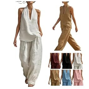 Women's Linen Two-Piece Set,... | Amazon (US)