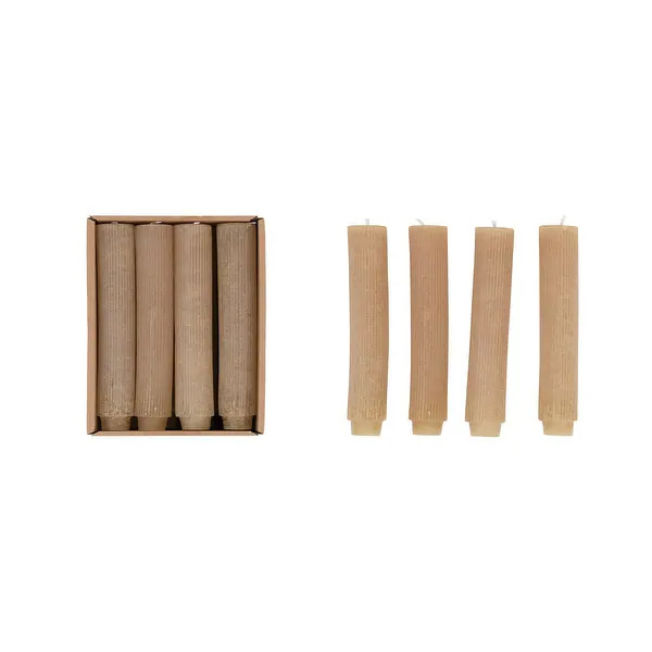 Unscented Pleated Taper Candles in Box, Set of 12 - Bed Bath & Beyond - 35625988 | Bed Bath & Beyond