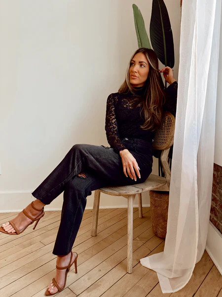 Olivia Black Straight Denim | She Is Boutique