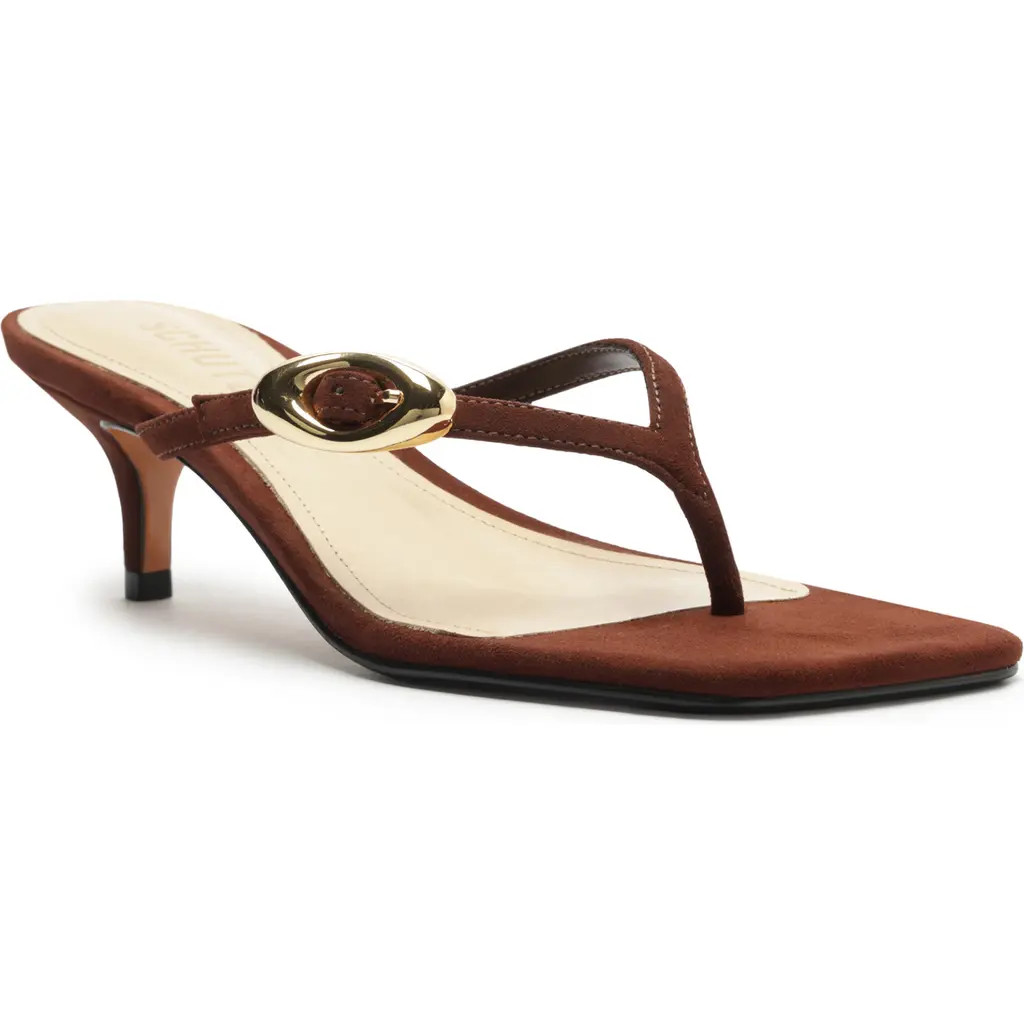 Schutz Miriam Slide Sandal in Chestnut Brown at Nordstrom, Size 8.5 | Nordstrom