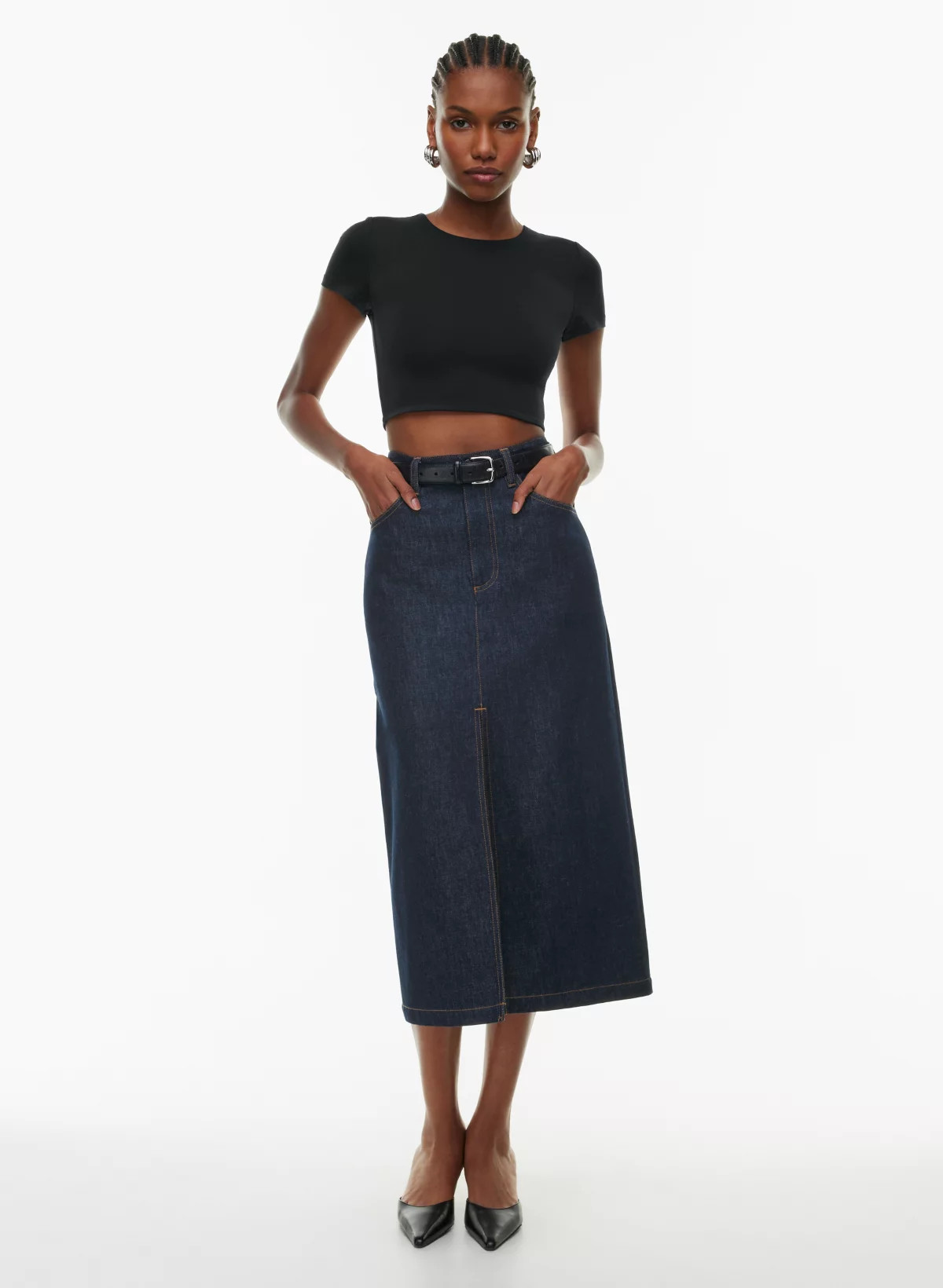 CONTOUR CREW CROPPED T-SHIRT | Aritzia