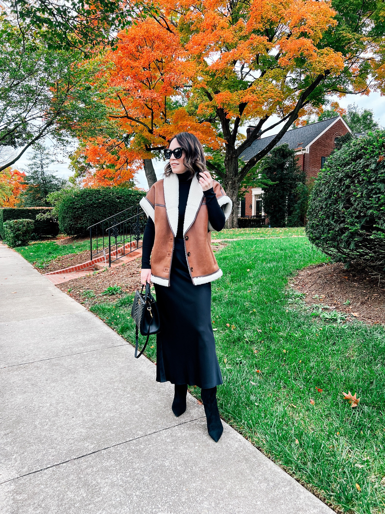 Styling a slip skirt for fall

#LTKover40 #LTKSeasonal #LTKstyletip