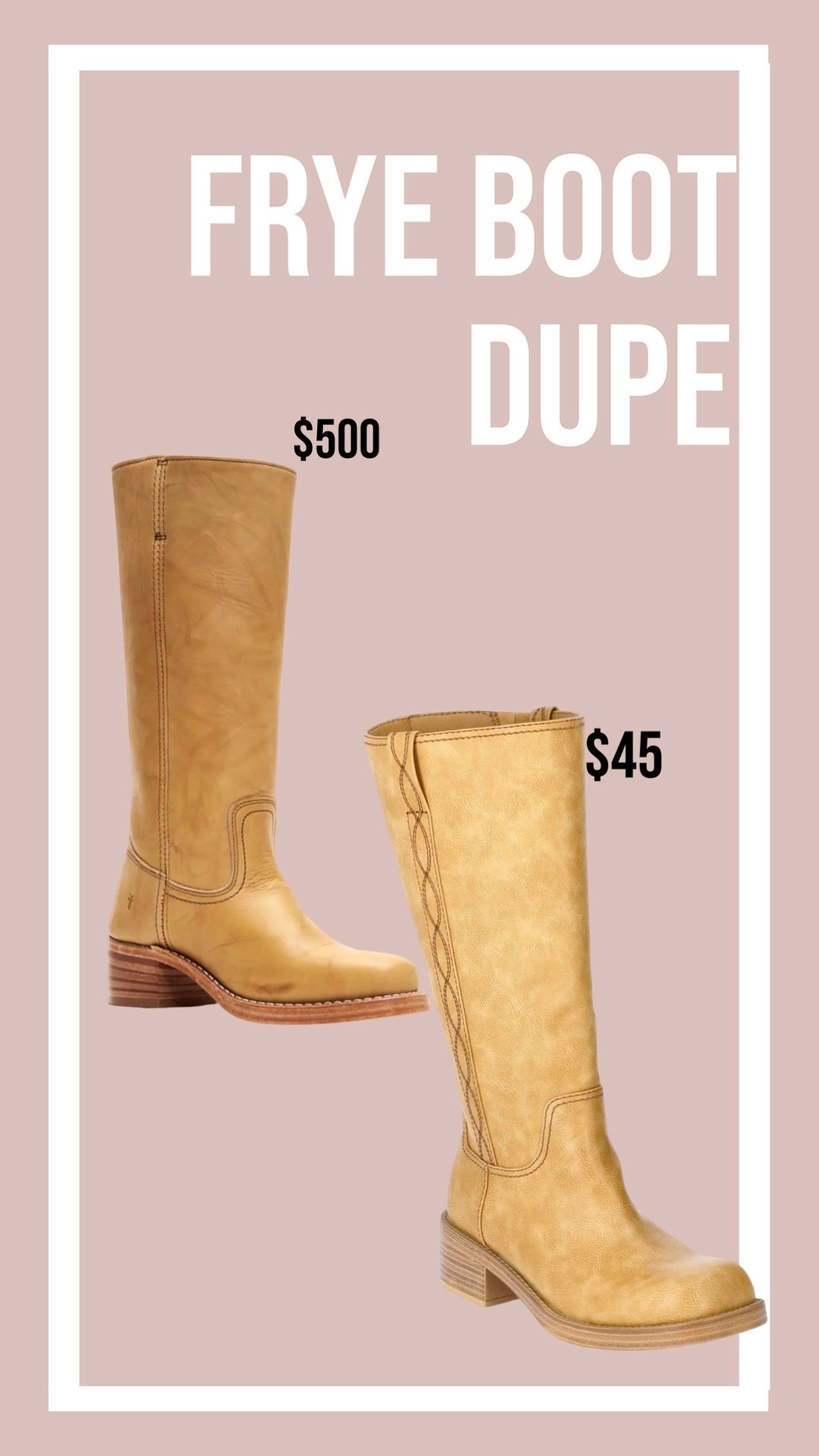 Frye boot dupes. 

#LTKShoeCrush #LTKFindsUnder50