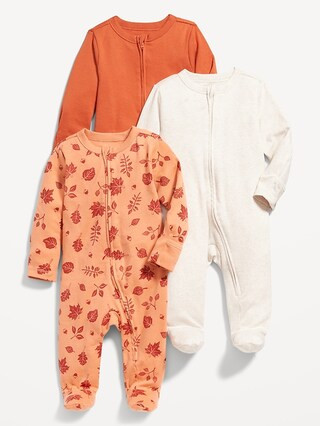 Unisex 1-Way-Zip Sleep & Play One-Piece 3-Pack for Baby | Old Navy (US)