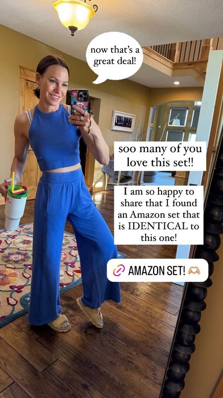 you guys loved this free people set! linking an Amazon look a like that identical to this blue matching set! 

summer outfit casual outfit summer outfit inspo

#LTKFindsUnder100 #LTKWedding #LTKStyleTip