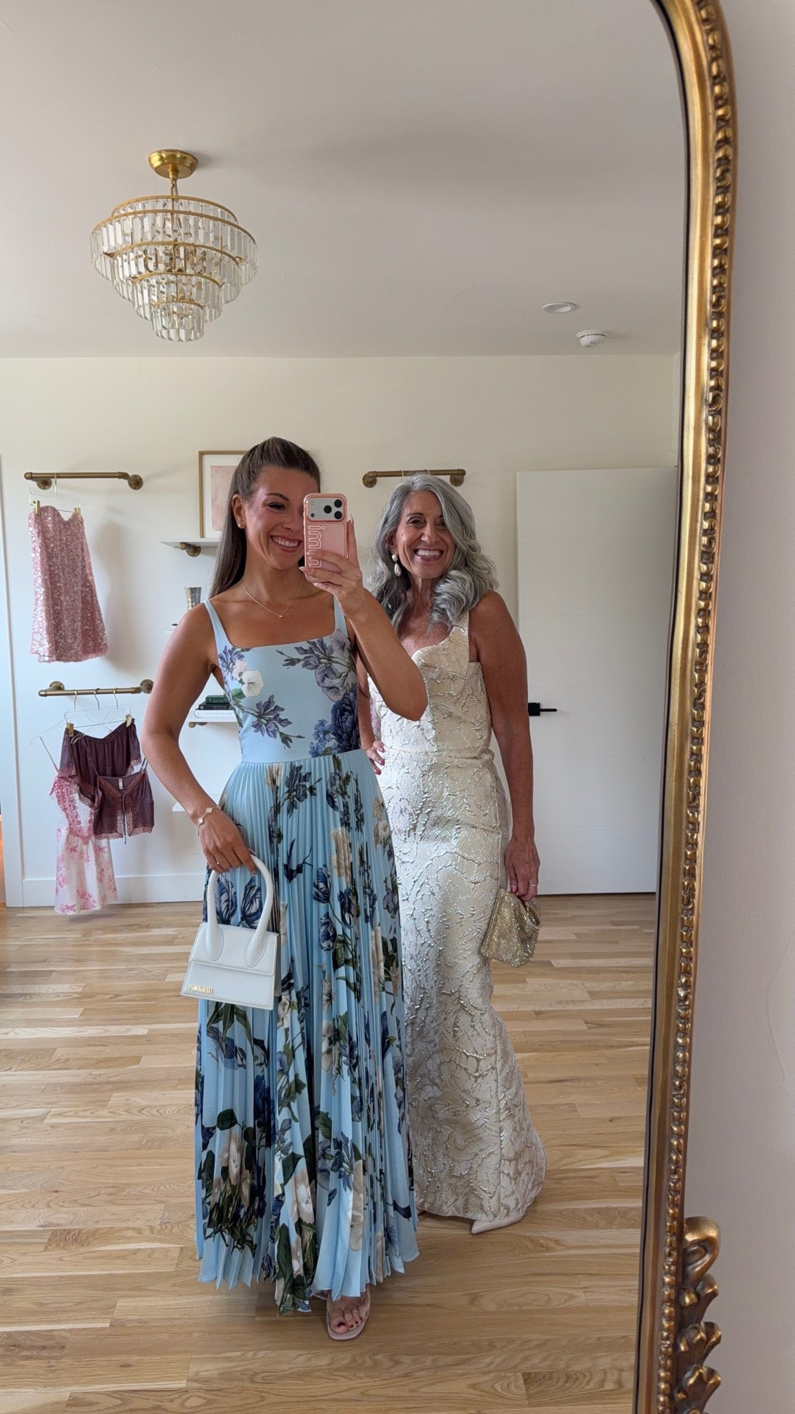 mom & me light blue with a floral print square-neckline maxi, champagne metallic sweetheart neckline maxi wedding guest dresses 💐

i'm 5'4" and typically wear a small/2
• i sized down the Alice + Olivia dress
mom is 5'4" and typically wears a medium/6

electric picks: emerson20 

mom & me dresses, wedding guest dresses, mother of the bride, mother of the groom, wedding guest outfit ideas, black tie, cocktail attire

#LTKSeasonal #LTKWedding #LTKTravel