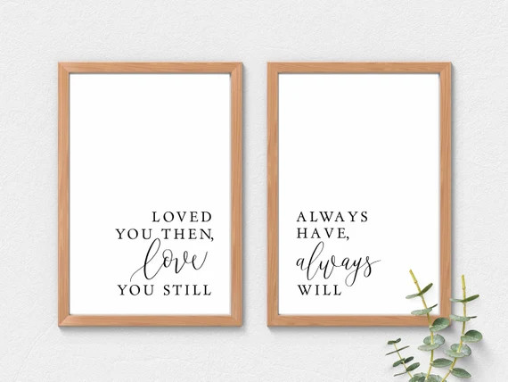 Love Always Set of 2 Printable Wall Art  Home Decor Print  | Etsy | Etsy (US)