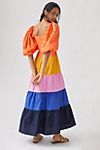 Farm Rio Tiered Colorblocked Maxi Dress | Anthropologie (US)