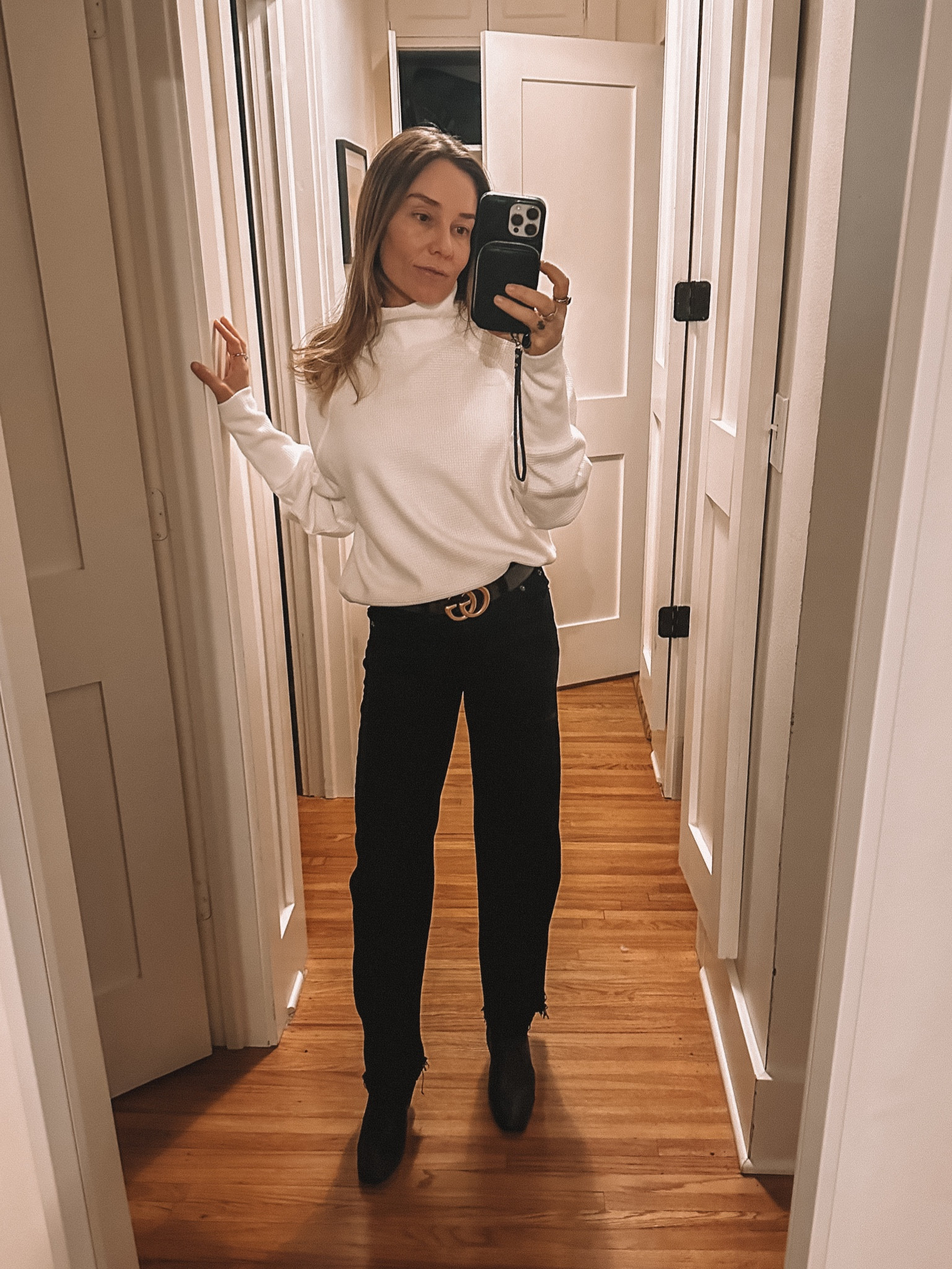 My favorite Alo Yoga waffle mockneck just got better, because now it’s in ivory 🥲
Obsessed with this cozy but chic minimalist look, paired with reformation pants and Veronica beard booties.
Tagged alternatives below 💜

#LTKtravel #LTKCyberWeek #LTKstyletip
