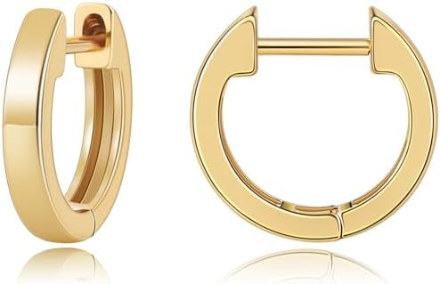 Gacimy Gold Huggie Earrings for Women, 14K Real Gold Plated, Small Hoop Earrings Cartilage Ear Cu... | Amazon (US)