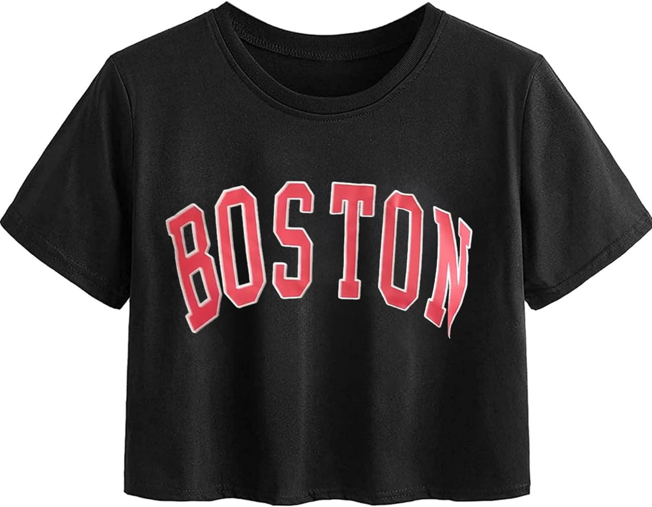 Avanova Women Graphic Oversized Ripped Boxy Tee Shirt Distressed Short Sleeve Crop Top | Amazon (US)