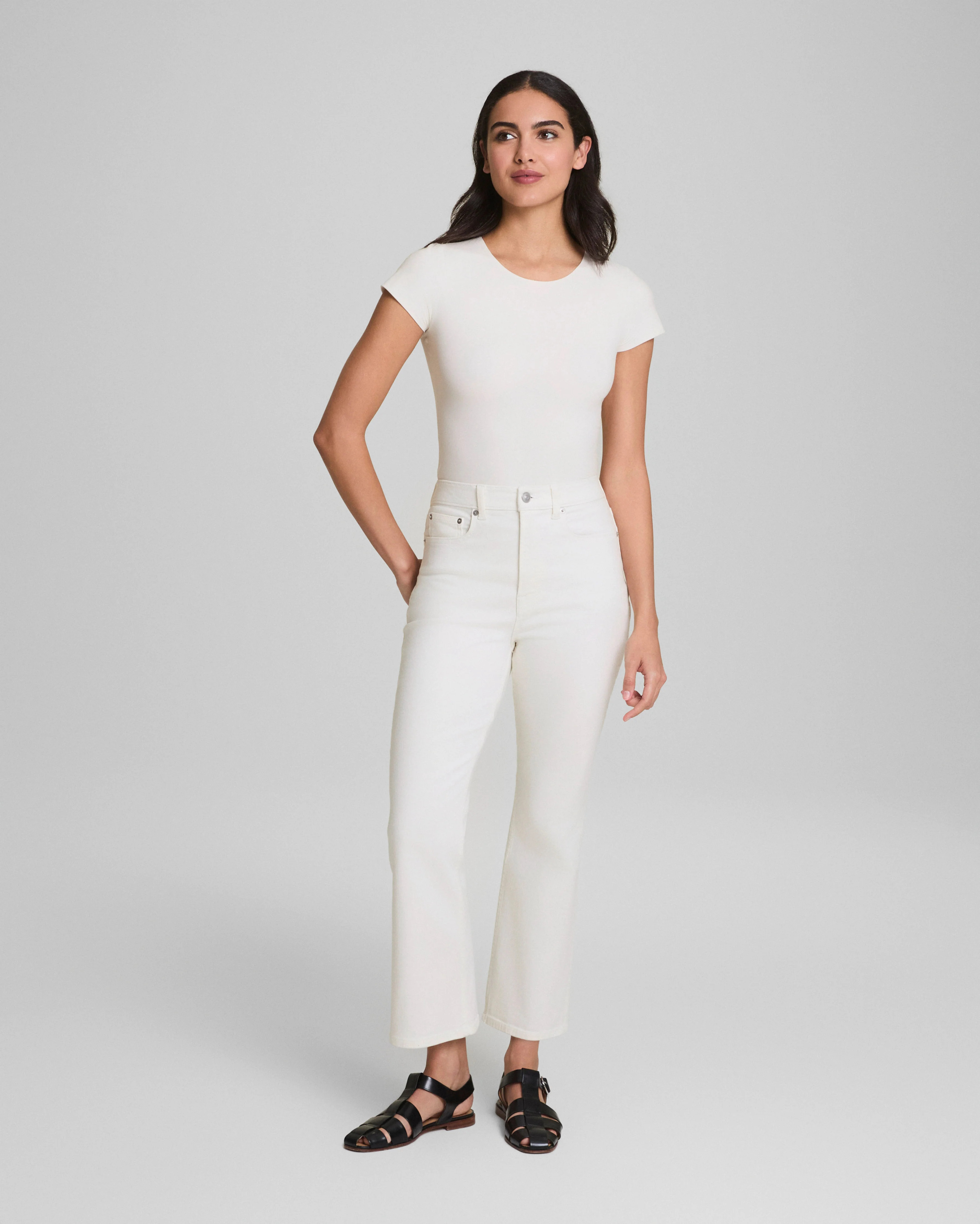 SPANXsculpt™ ReDefine Kick Flare Jeans, Linen | Spanx