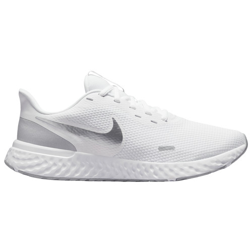 Nike Revolution 5 - Women's Metal Cleats Shoes - White / Wolf Grey / Pure Platinum, Size 11.5 | Eastbay