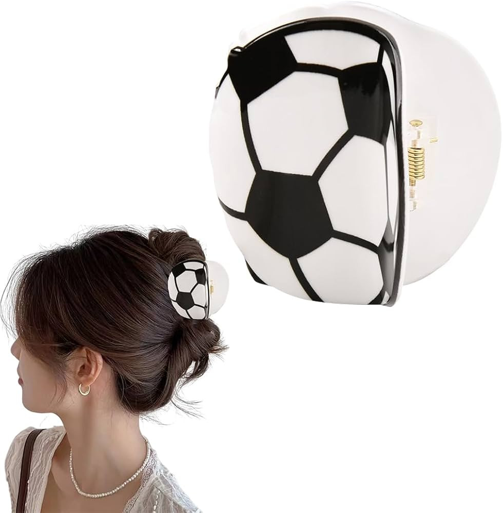 Football Hair Clip for Women Soccer Claw Clips for Hair Accessories Sports Hair Clips for Women N... | Amazon (US)