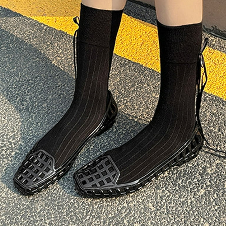 Daolelai Women's Jelly Shoes, Shallow-Mouth Shoes, Crystal Outdoor Casual Square-Toed Sandals, La... | Walmart (US)