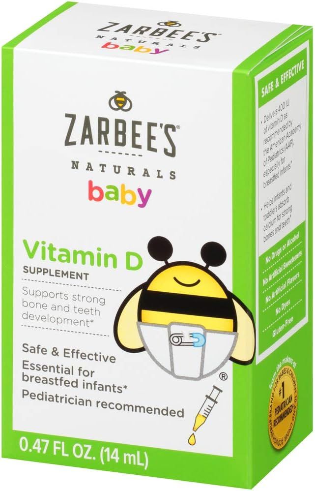 Zarbee's Naturals Baby Vitamin D Supplement, 0.47 Ounce Bottle | Amazon (US)