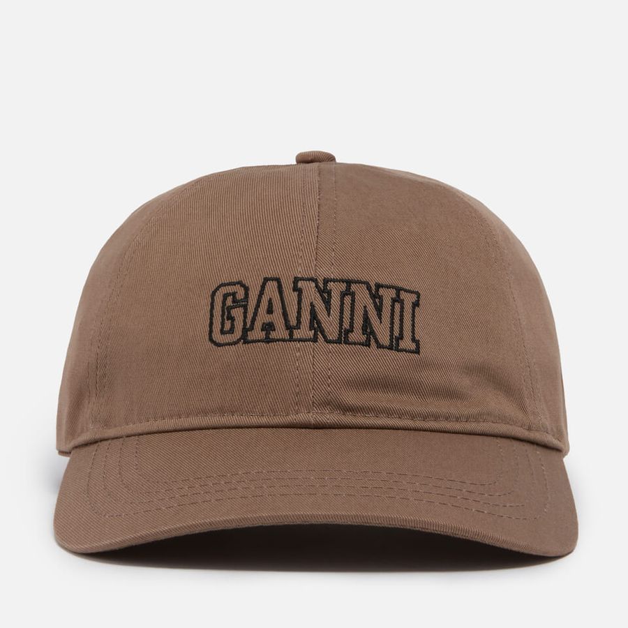 Ganni Logo-Embroidered Cotton-Canvas Baseball Cap | Coggles (Global)