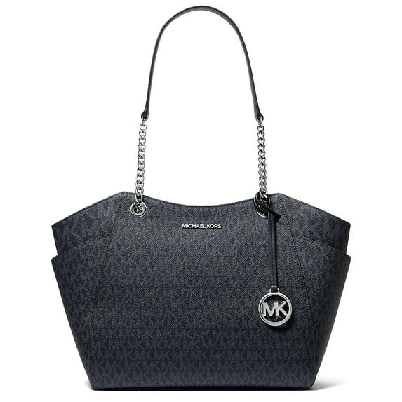 Michael Kors Women's Jet Set Large Signature Logo Top Zip Shoulder Bag (Admiral) | Walmart (US)
