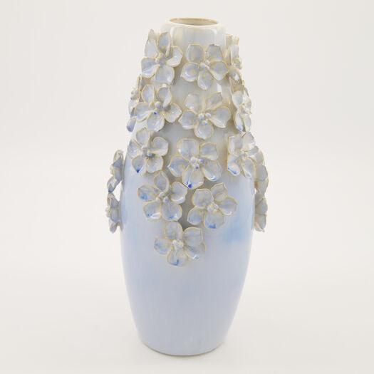 Blue 3D Floral Vase | TK Maxx