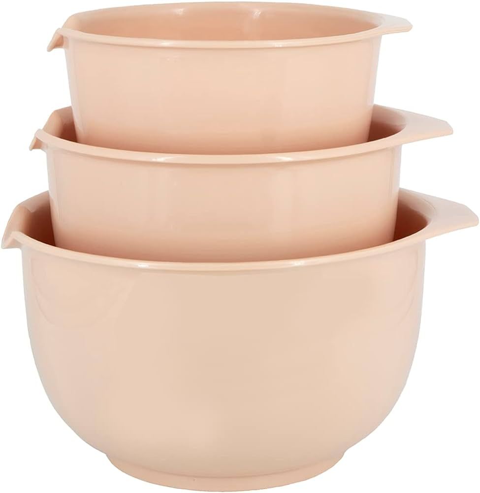 Glad Mixing Bowls with Pour Spout, Set of 3 | Nesting Design Saves Space | Non-Slip, BPA Free, Di... | Amazon (US)