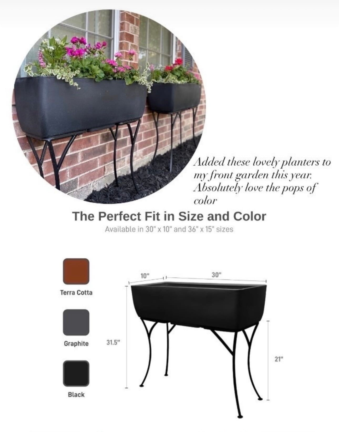 These garden planters are perfect for adding a pop of color to your garden. Love the stylish look! #Gardening #HomeDecor