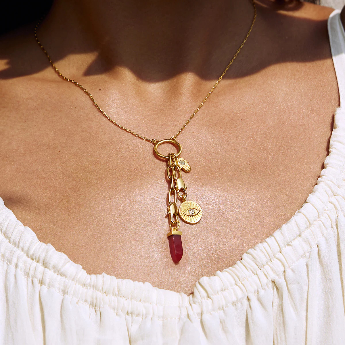 Divine Protection Charm Necklace Set | Satya Jewelry