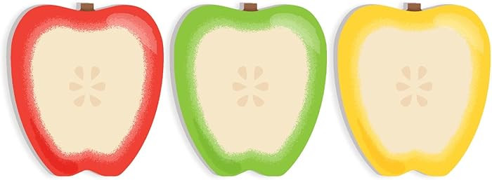 Apple Shaped Sticky Note Pad Assortment / 2 7/8” x 3 1/4” Modern Sticky Notes/Set of Three Te... | Amazon (US)