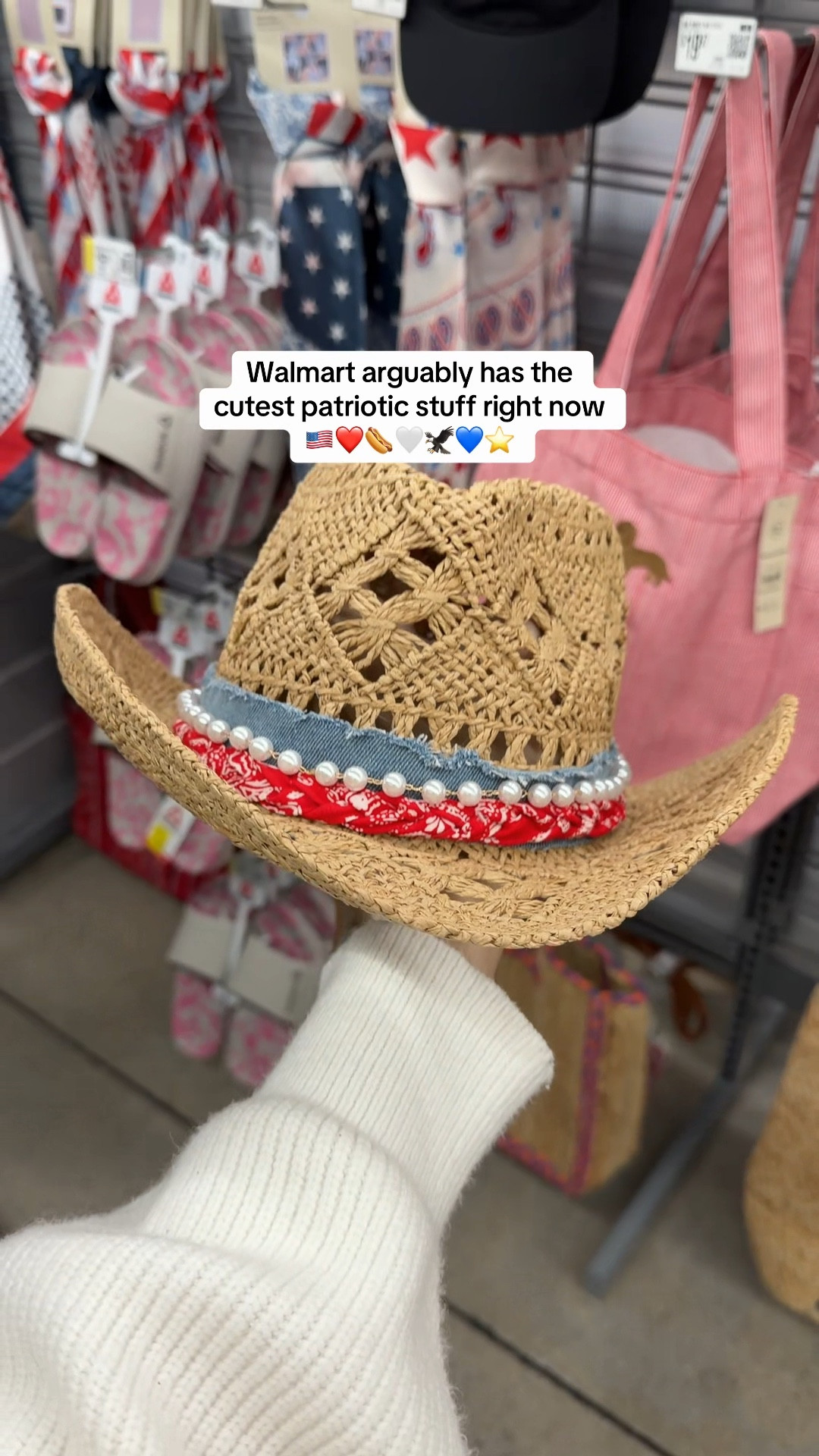 The cowgirl hats at Walmart though?!🇺🇸😍 Fourth of July, Memorial Day, USA, Summer Accessories, Summer Fashion, Walmart Finds