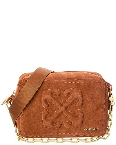 Off-White Medium Suede Camera Bag | Rue La La