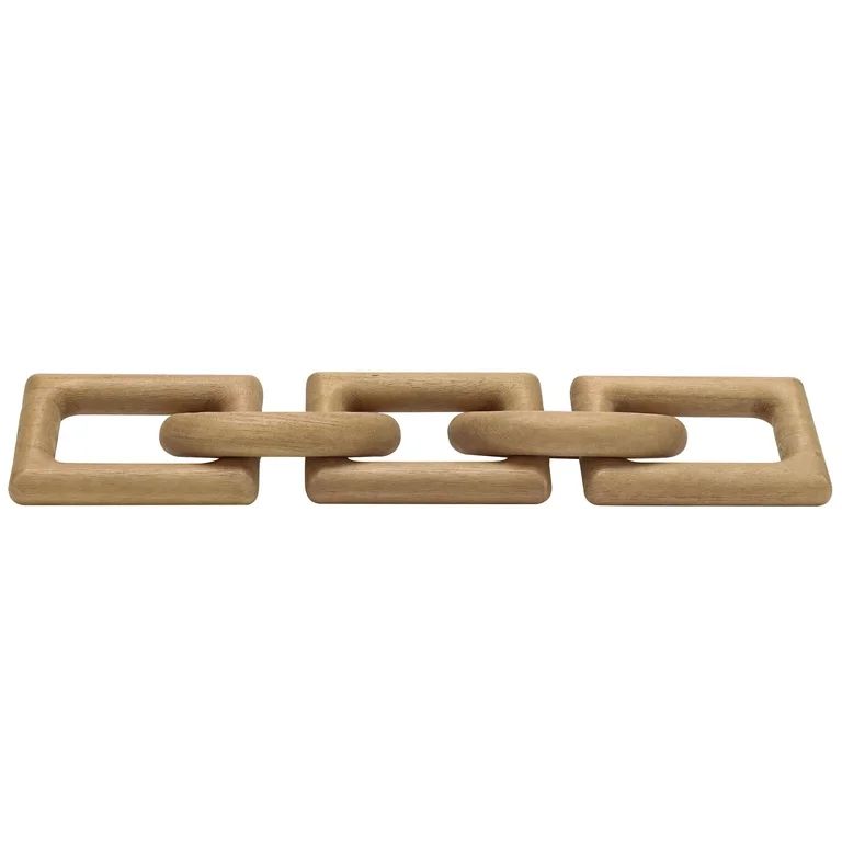 Mainstays Wood Links Light Tan Indoor Tabletop Decor | Walmart (US)