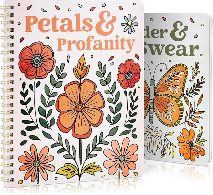 Beautiful Coloring Book Set of 2 for Adult Relaxation - Funny Coloring Books with Floral Designs ... | Amazon (US)