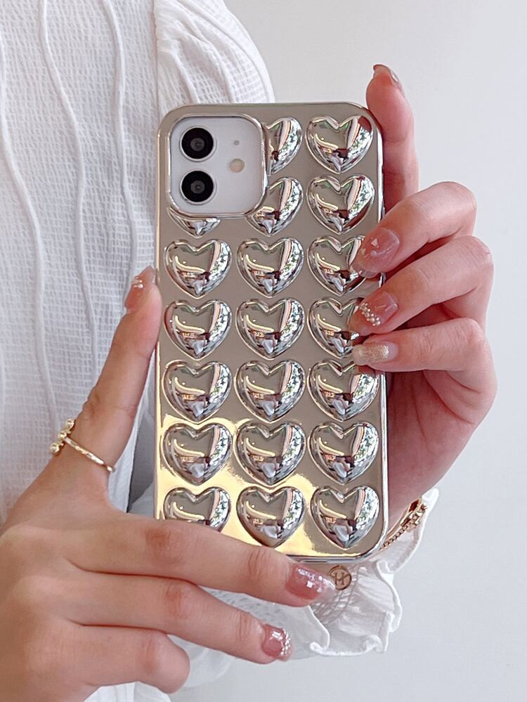 Hartvormige metalen telefoonhoes | SHEIN