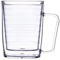 FREEHEART Plastic Glass Unbreakable Double-wall Insulated Coffee Mugs 18 Oz - BPA Free Vacuum Insula | Amazon (US)