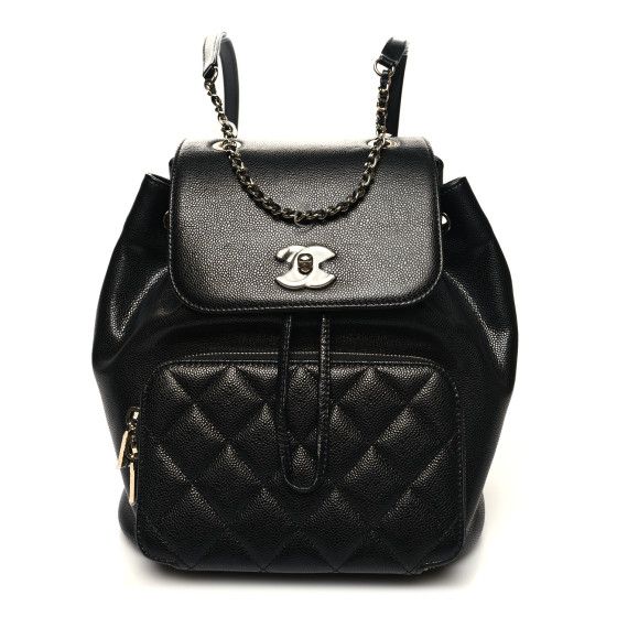 Caviar Quilted Business Affinity Backpack Black | FASHIONPHILE (US)