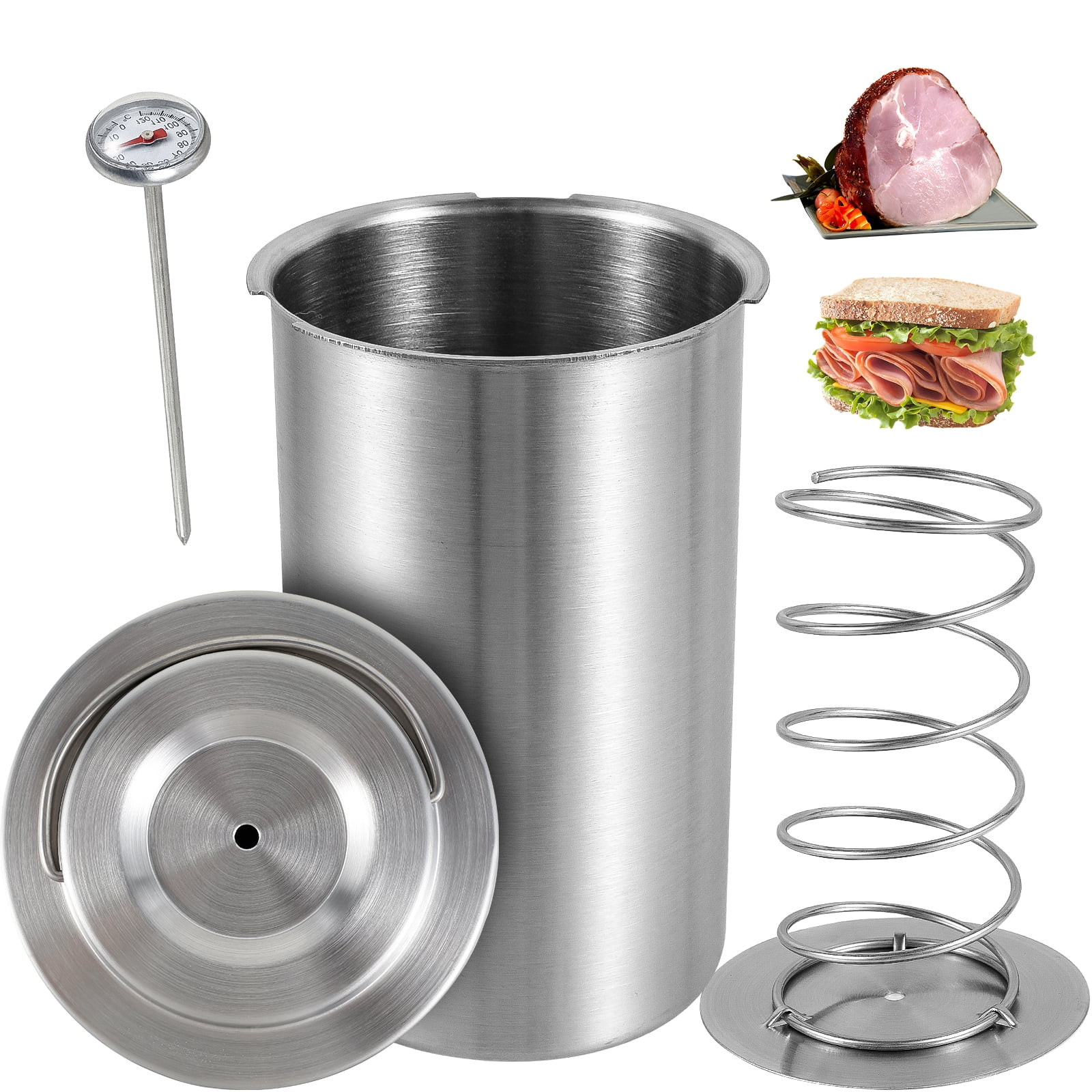 Protoiya Meat Press Maker Stainless Steel Ham Sandwich Press Maker Multifunctional Round Shape Ho... | Walmart (US)