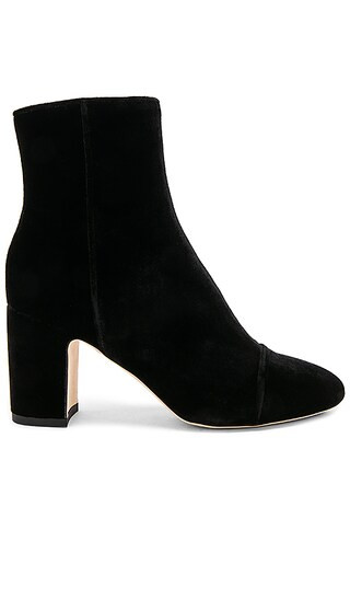 Polly Plume Ally Velvet Bootie in Black | Revolve Clothing (Global)
