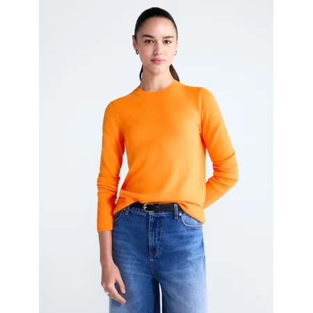Free Assembly Women s and Women s Plus Cashmere Sweater with Long Sleeves  Sizes XS-4X | Walmart (US)