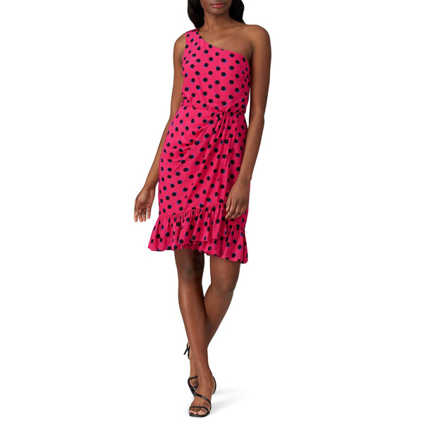 Derek Lam 10 Crosby Taula One Shoulder Dress pink-print | Rent the Runway