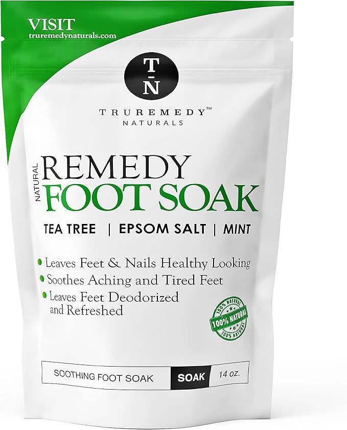 Tea Tree Oil Foot Soak with Epsom Salt & Mint, Feet Soak Helps Toenail System, Athletes Foot & St... | Amazon (US)