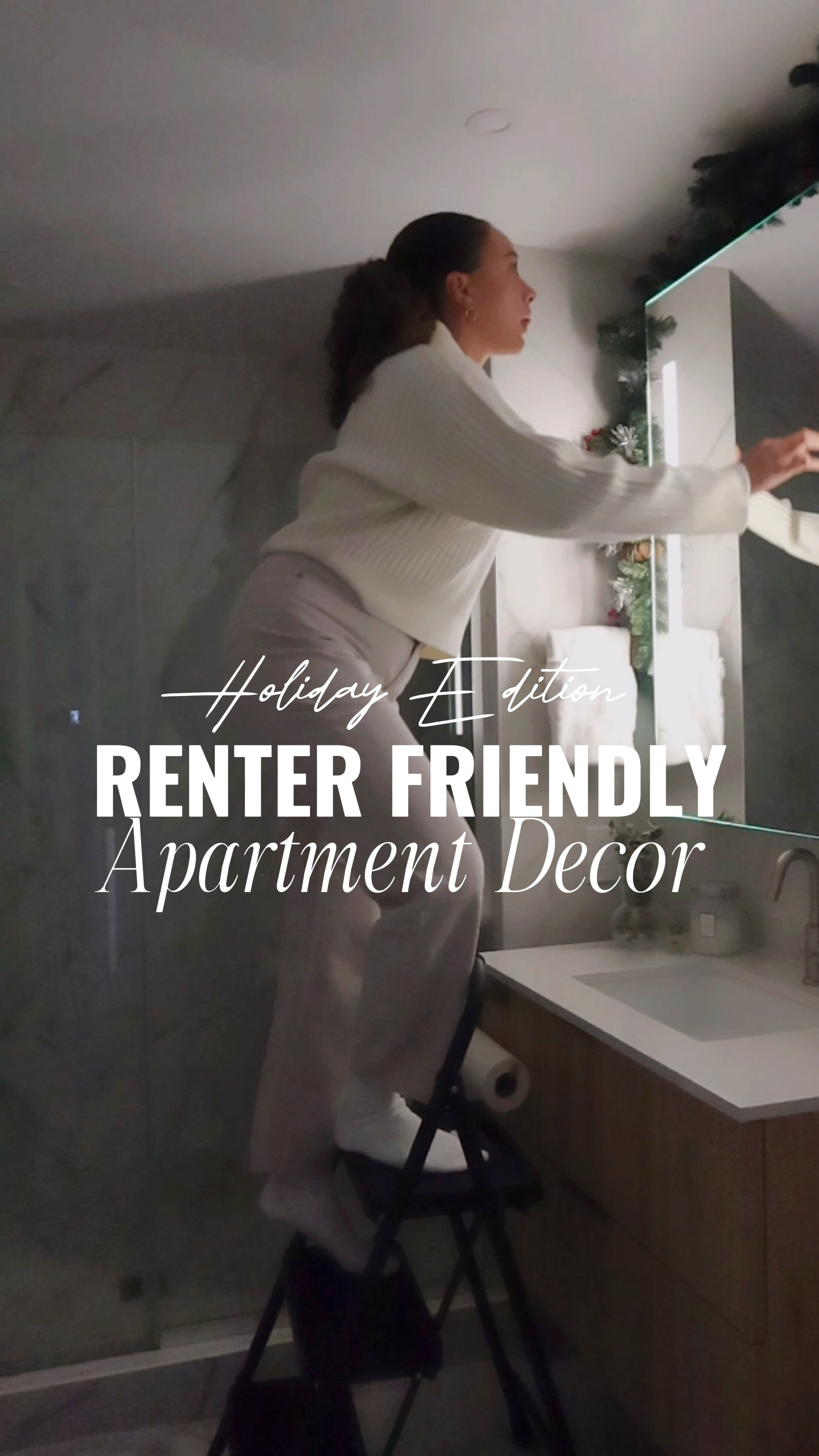 Renter friendly holiday decor for my apartment bathroom!

#LTKSeasonal #LTKHoliday #LTKHome