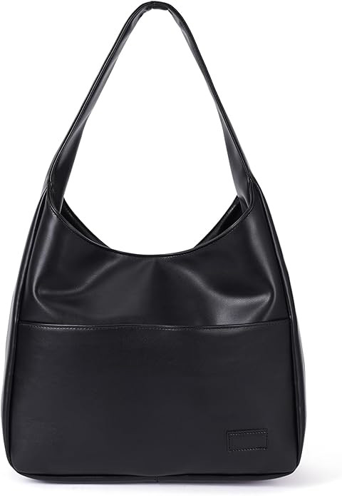 Faux Leather Tote Bag Women Shoulder Bag College Tote Leather Hobo Handbag Work Tote Bag Purse | Amazon (US)