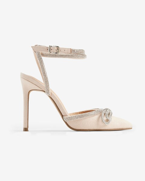 Rhinestone Embellished Bow Pumps | Express
