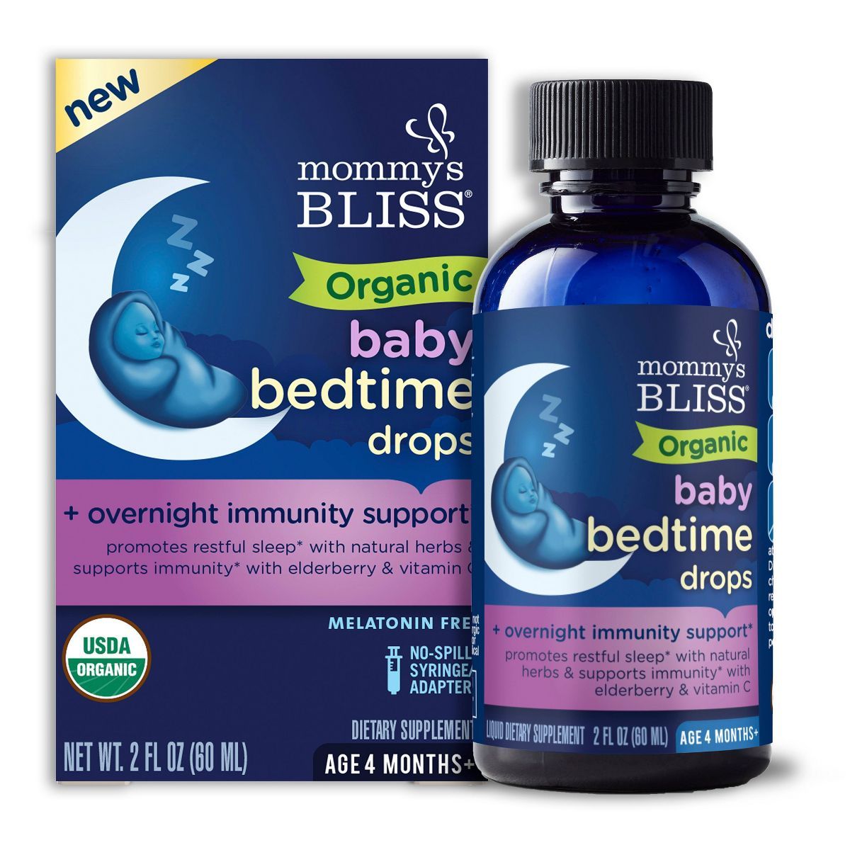 Mommy's Bliss Organic Baby Bedtime Drops + Immunity Support - 2 fl oz | Target