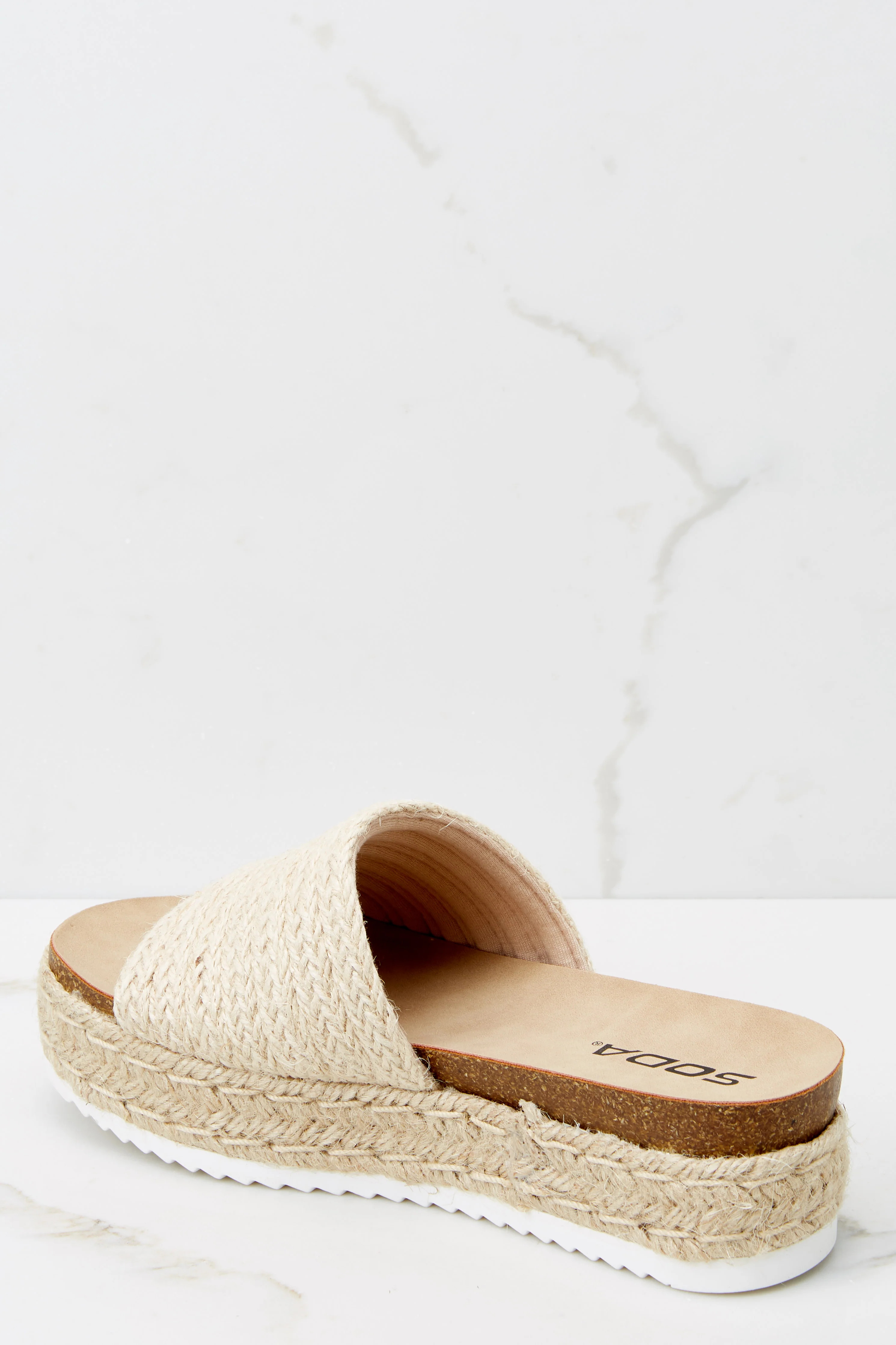 My Day Off Beige Flatform Sandals | Red Dress 