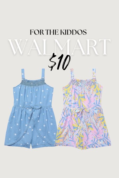 $10 rompers for little girls at Walmart! 